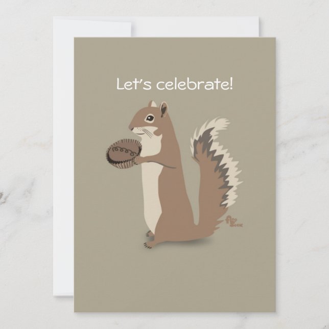 Squirrel Party Invitation (Front)