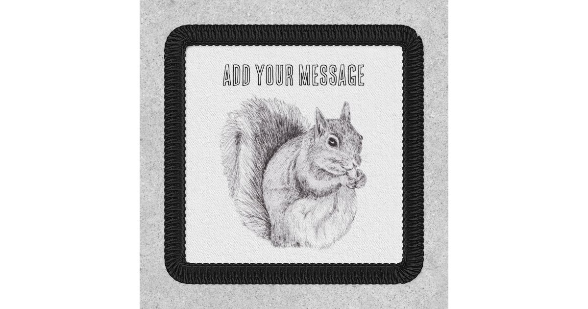 Short Attention Span Squirrel Funny Patch