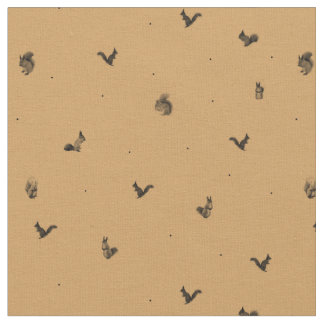 Squirrel pattern fabric