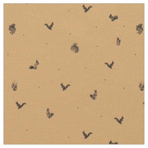 Squirrel pattern fabric