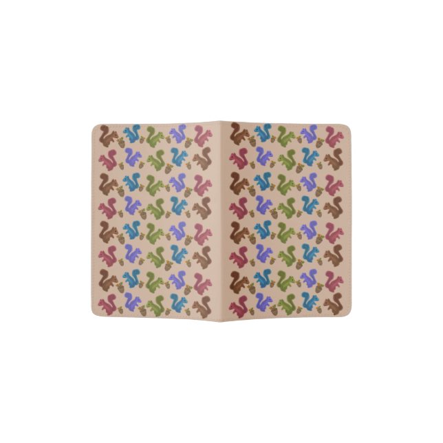 Squirrel Pattern Passport Holder (Opened)
