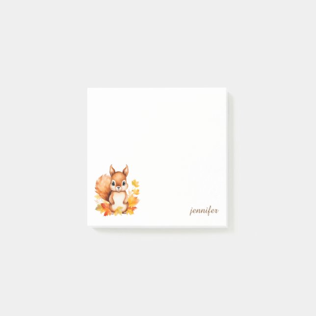 Squirrel Personalize Post-it® Notes (Front)
