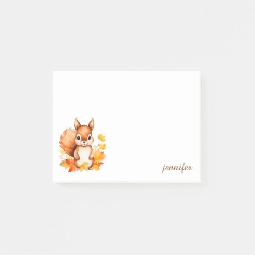 Squirrel Personalize Post_it Notes