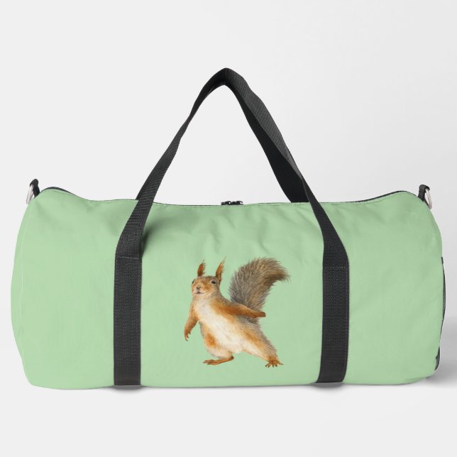 Squirrel Personalized  Duffle Bag (Front)