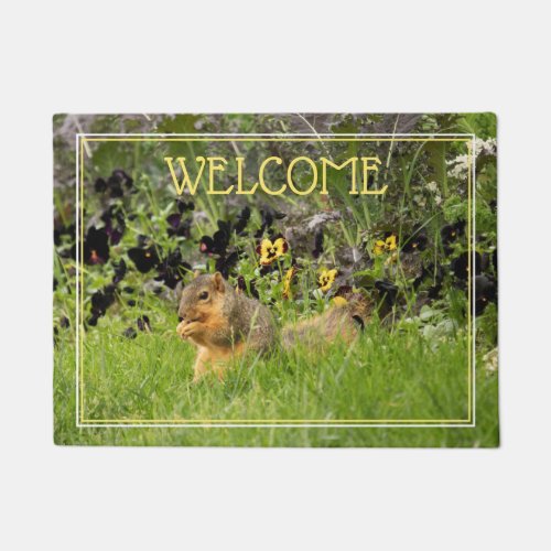 Squirrel Photo Welcome Doormat