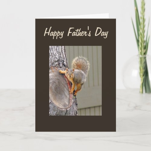 Squirrel Photograph Happy Fathers Day Card