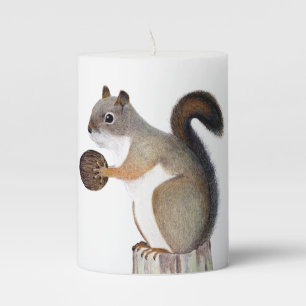 Squirrel Pillar Candle