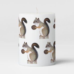 Squirrel Pillar Candle