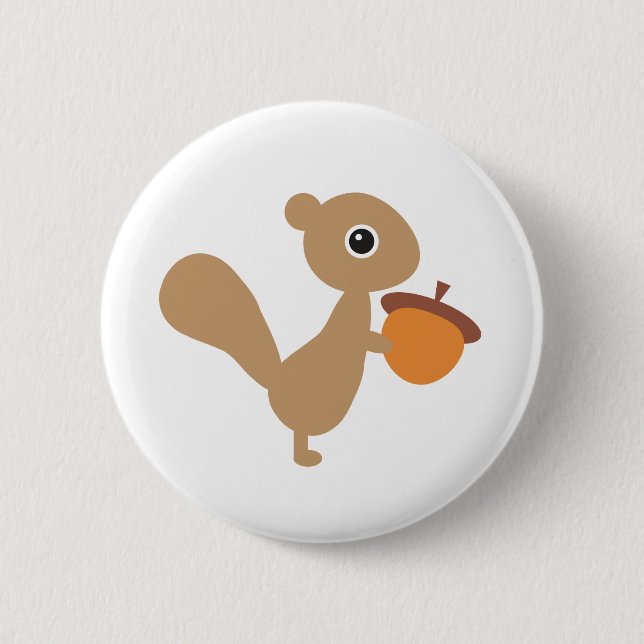 Squirrel Pinback Button (Front)