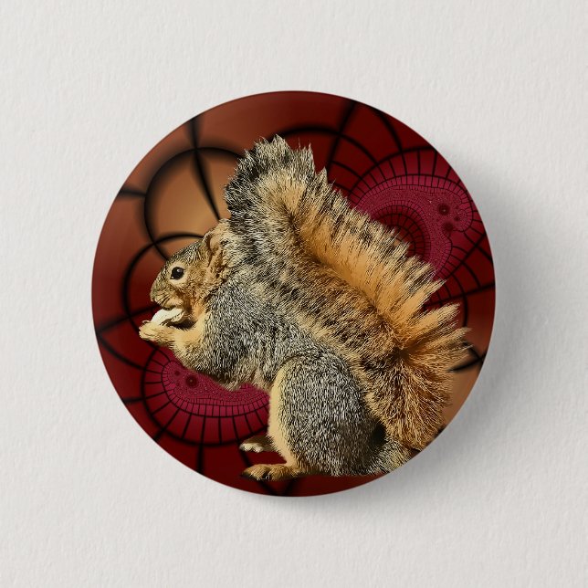 SQUIRREL PINBACK BUTTON (Front)