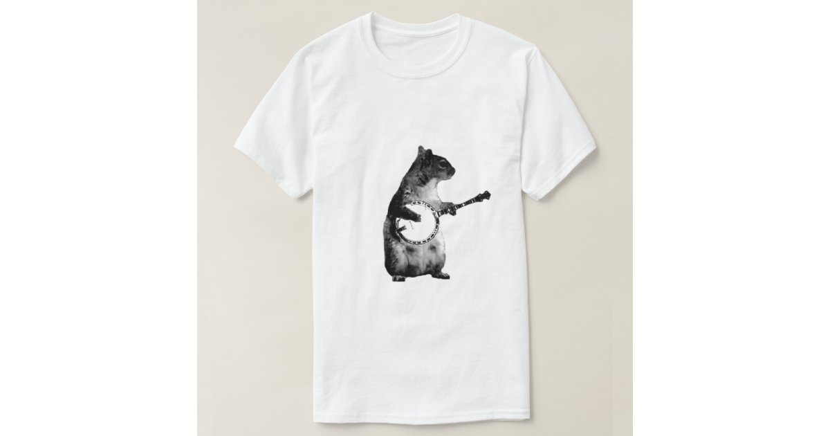 squirrel playing a banjo T-Shirt | Zazzle