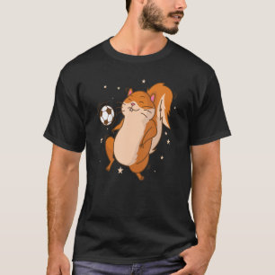 Squirrel playing Soccer Tree Rodent T-Shirt