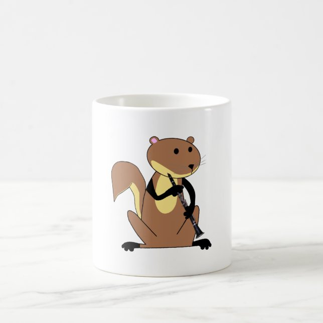 Squirrel Playing the Clarinet Coffee Mug (Center)