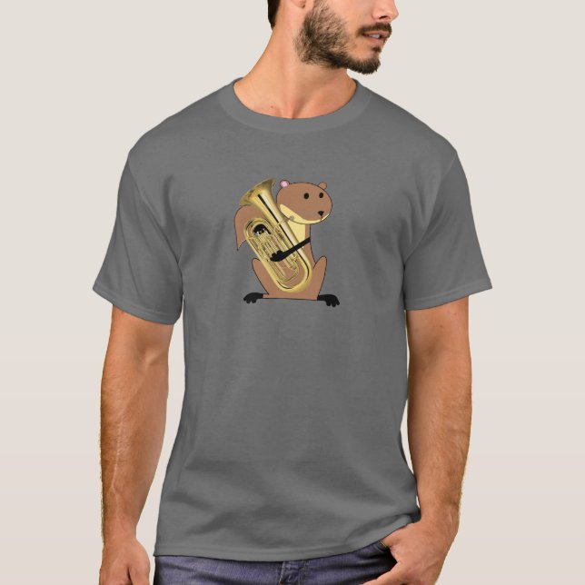 Squirrel Playing the Euphonium T-Shirt (Front)