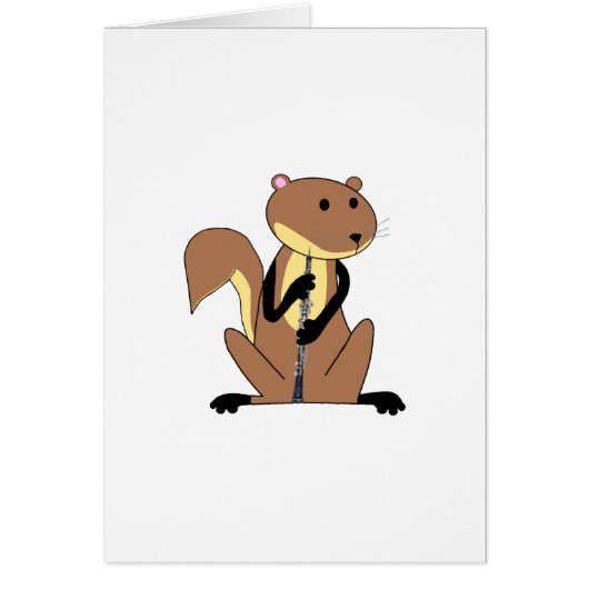 Squirrel Playing the Oboe Cards (Front)