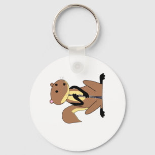 Squirrel Playing the Oboe Keychain