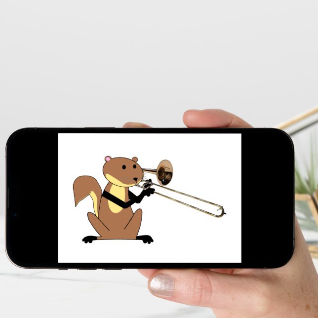 Squirrel Playing the Trombone Card (Front Digital)