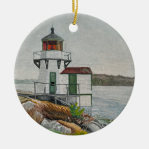 Squirrel Point Light Ceramic Ornament