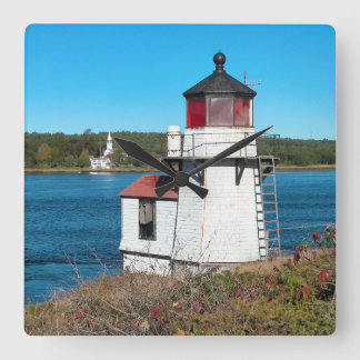 Squirrel Point Lighthouse, Maine Square Wall Clock