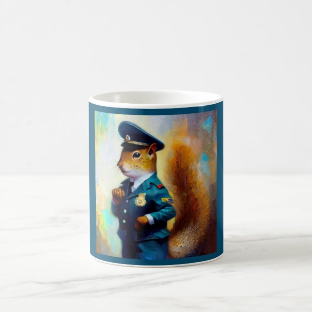 Squirrel Policeman Coffee Mug (Center)