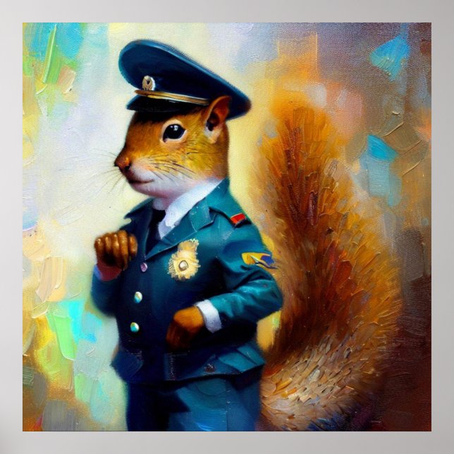 Squirrel Policeman Poster (Front)