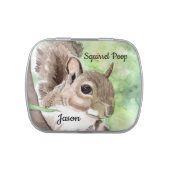 Squirrel Poop Candy Funny Gag Gift, Kid's NAME Candy Tin (Top)