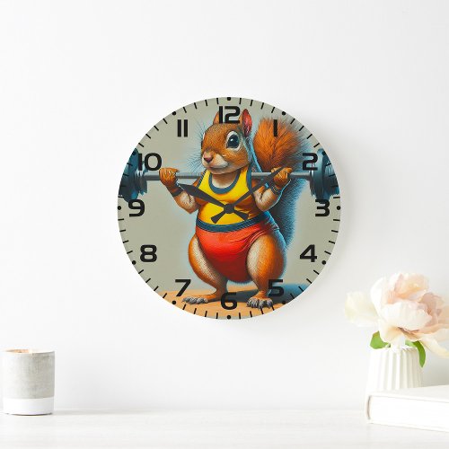 Squirrel Power Large Clock