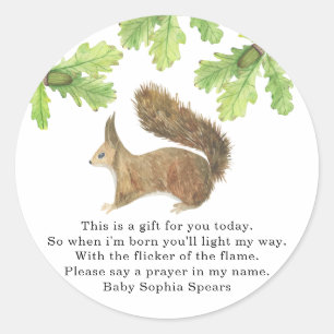 Squirrel - Prayer candle label