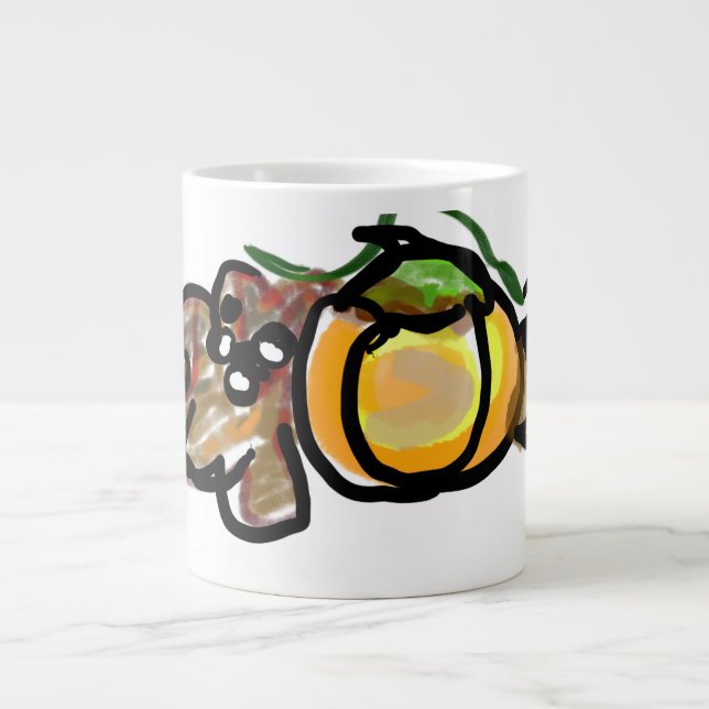 Squirrel pumpkins  giant coffee mug (Front)