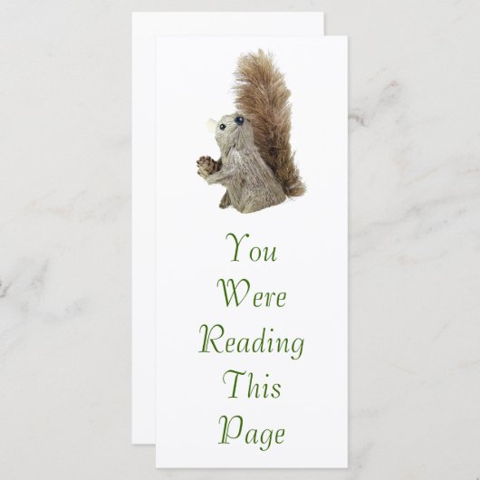Squirrel Puppet Bookmark Template (Front/Back)