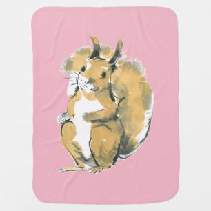 Squirrel Receiving Blanket