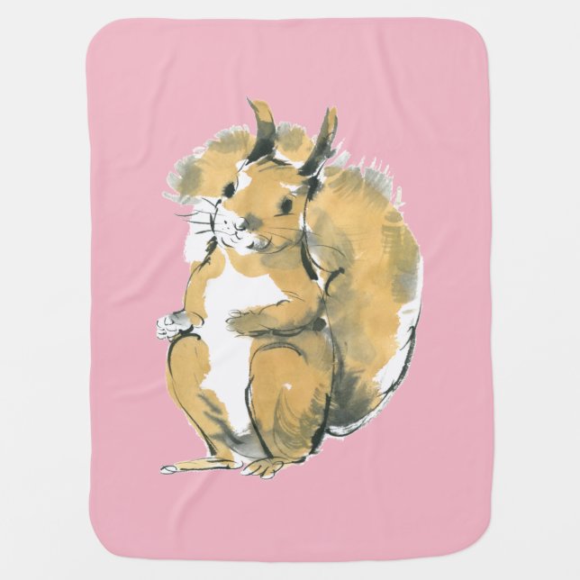 Squirrel Receiving Blanket (Front)