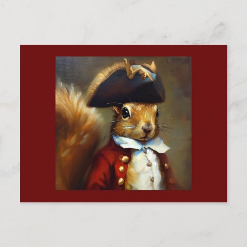 Squirrel Redcoat Postcard