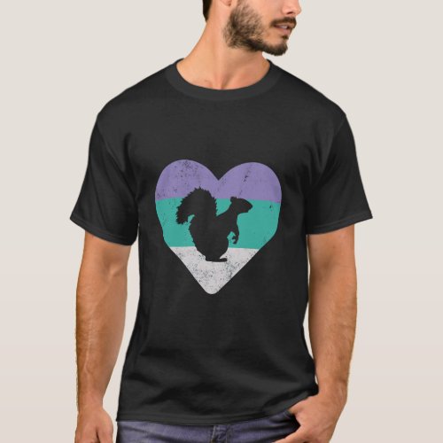 Squirrel Retro Gift For Women Or Girls T_Shirt