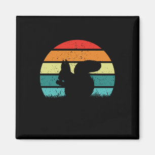 Squirrel Retro Squirrel Lover Magnet