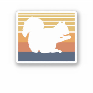 Squirrel Retro Vintage 60s 70s Animal Squirrel Lov Sticker