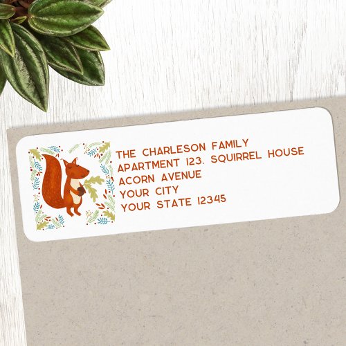 Squirrel Return Address Label