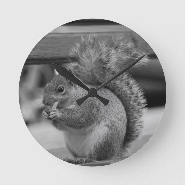 Squirrel Round Clock (Front)
