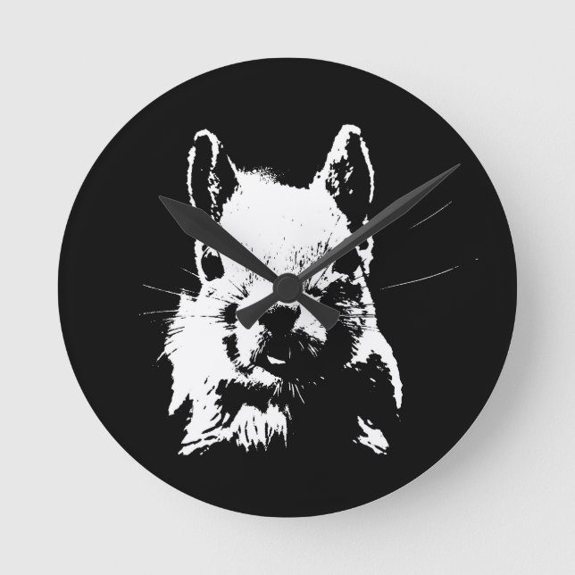 Squirrel Round Clock (Front)