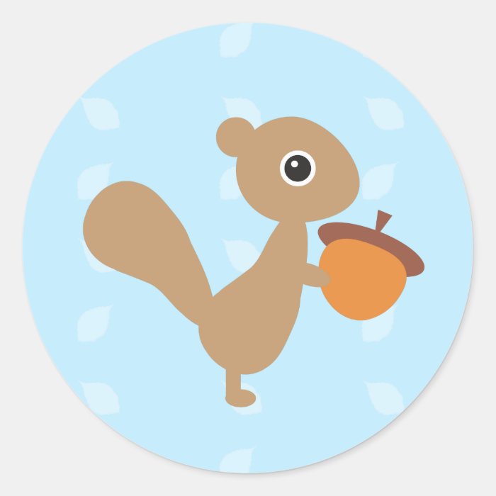 Squirrel Round Stickers