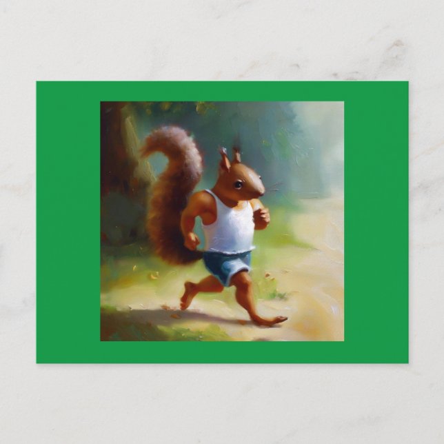 Squirrel Running Postcard (Front)