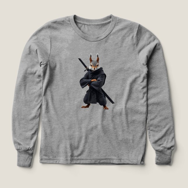 Squirrel Samurai Tri-Blend Shirts (Design Front)