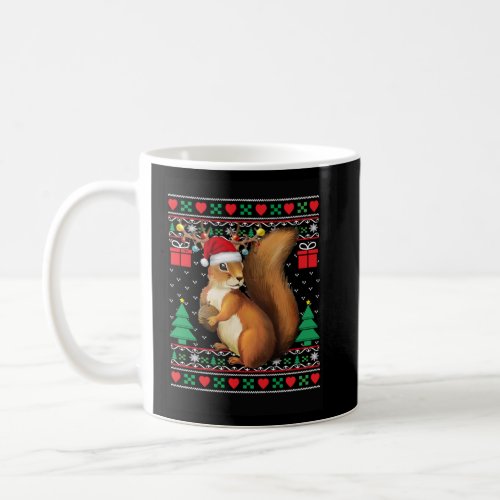 Squirrel  Santa Hat Matching Ugly Squirrel Christm Coffee Mug