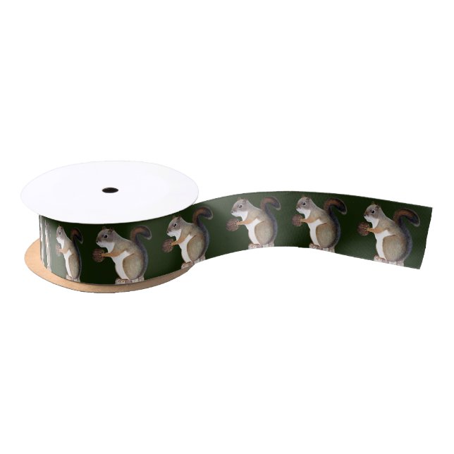 Squirrel Satin Ribbon (Spool)
