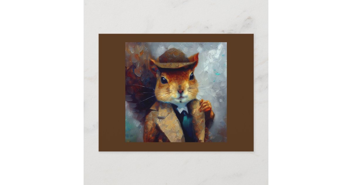 Squirrel Sherlock Holmes Postcard | Zazzle