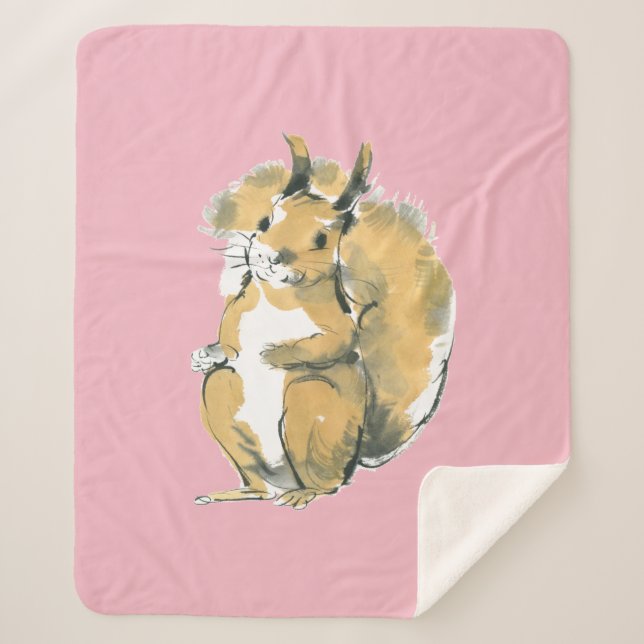 Squirrel Sherpa Blanket (Front)