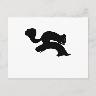 Squirrel Silhouette Chipmunk Animal Rodents Gift Postcard