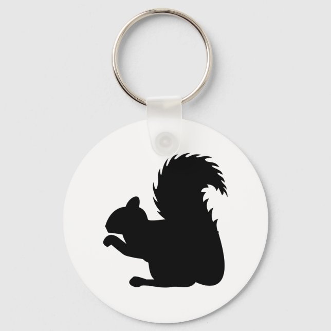 Squirrel Silhouette Keychain (Front)