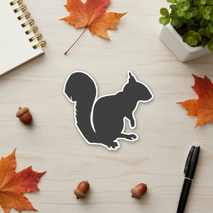 Squirrel Silhouette Sticker