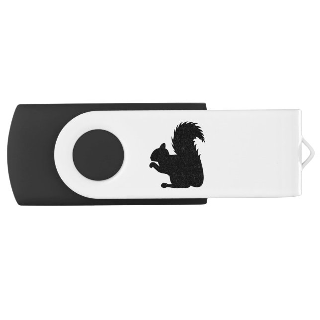 Squirrel Silhouette USB Flash Drive (Front)